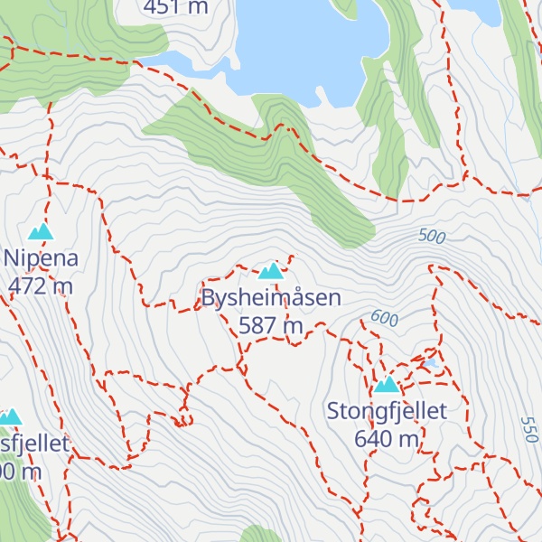 Map of Bysheimåsen
