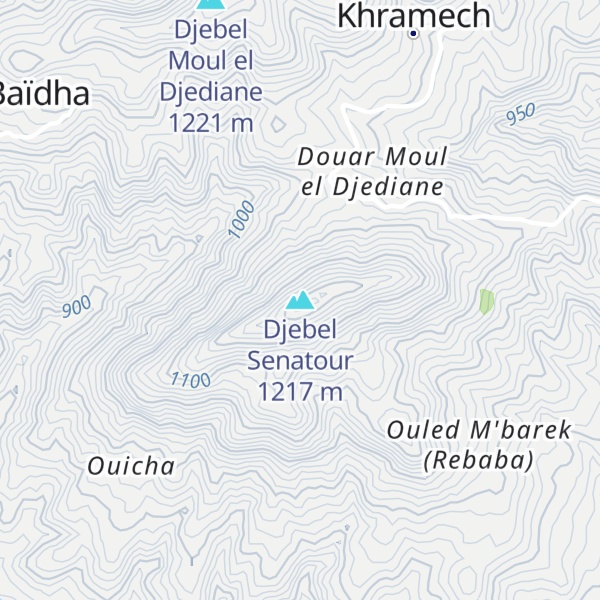 Map of Djebel Senatour