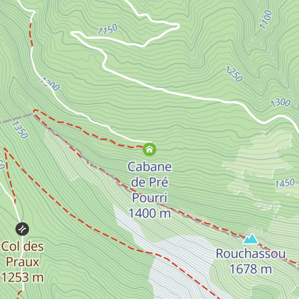 Map of Cabane de Pré Pourri
