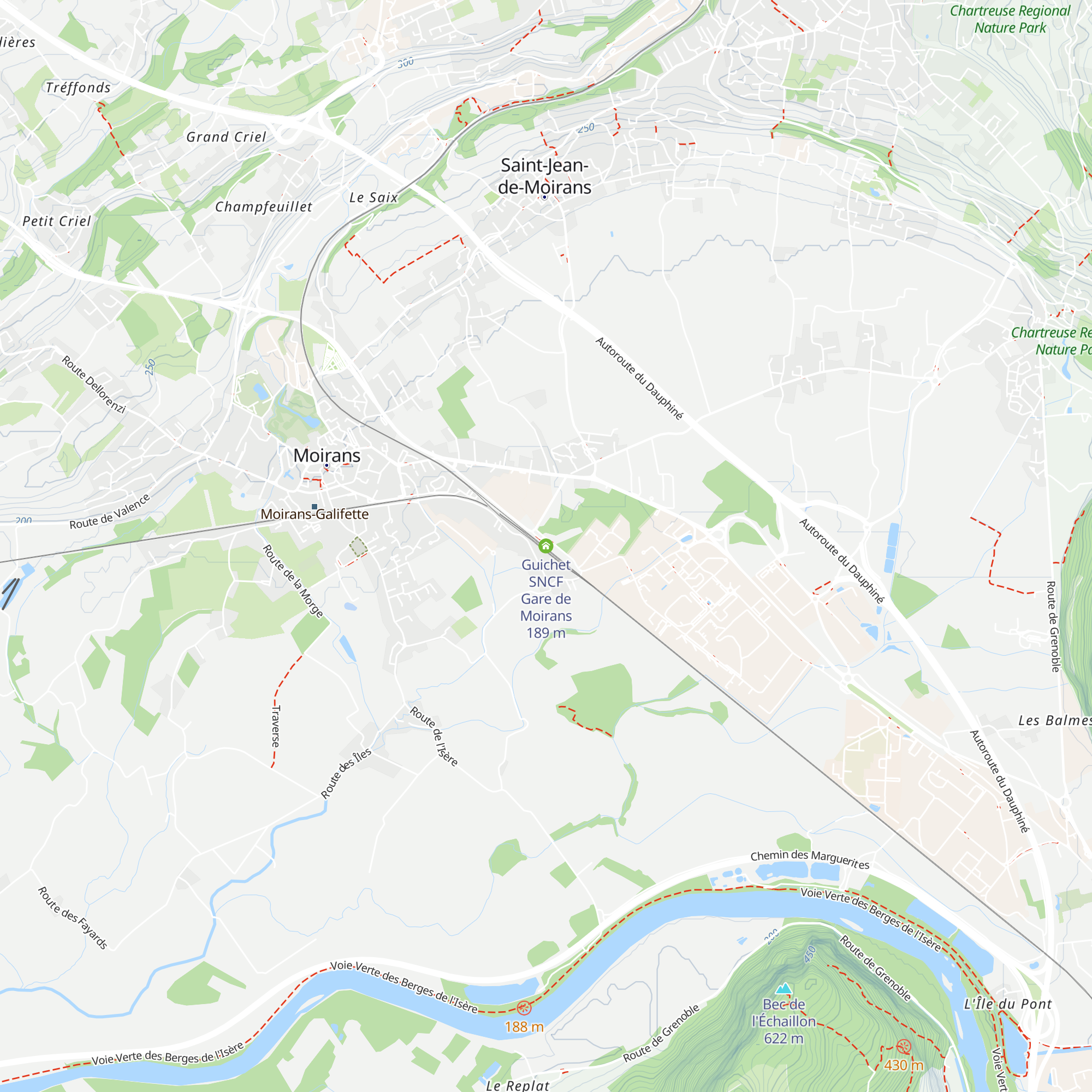 Guichet SNCF Gare de Moirans map