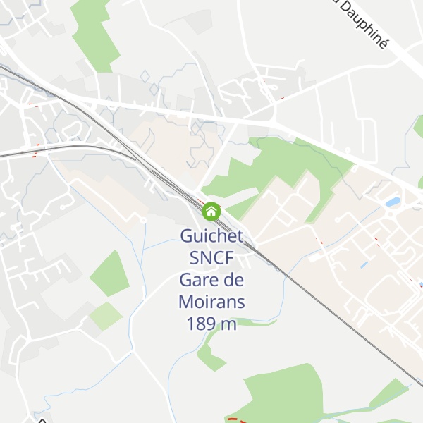 Map of Guichet SNCF Gare de Moirans