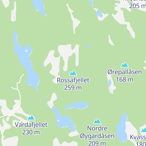 Map of Rossafjellet