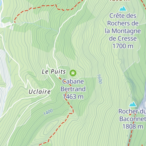 Map of Cabane Bertrand