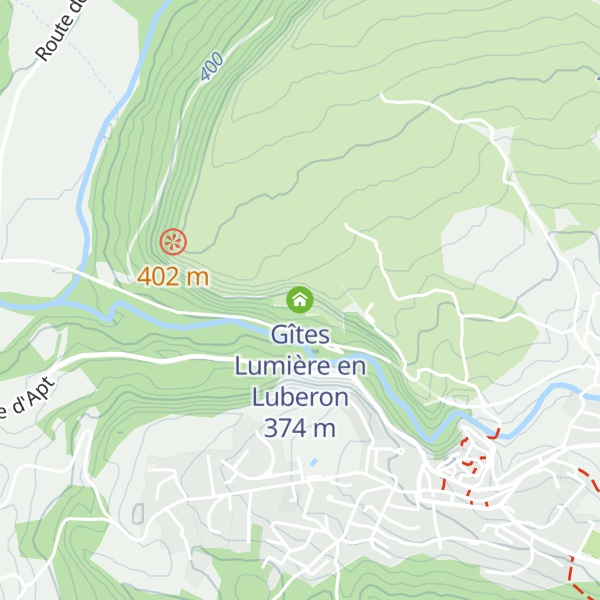 Map of Gîtes Lumière en Luberon