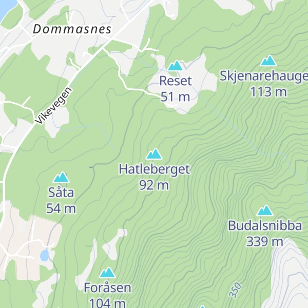 Map of Hatleberget