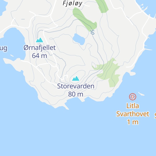 Map of Fjøløy