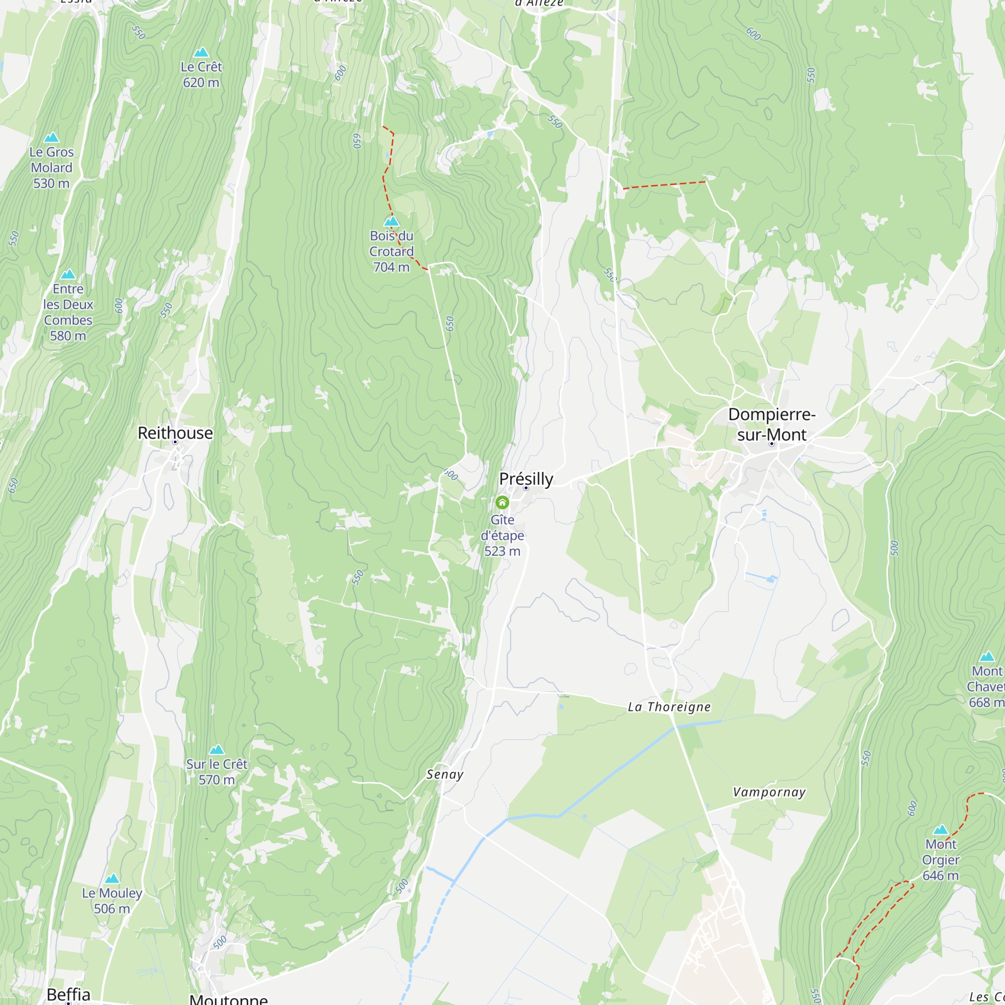Gîte d'étape map
