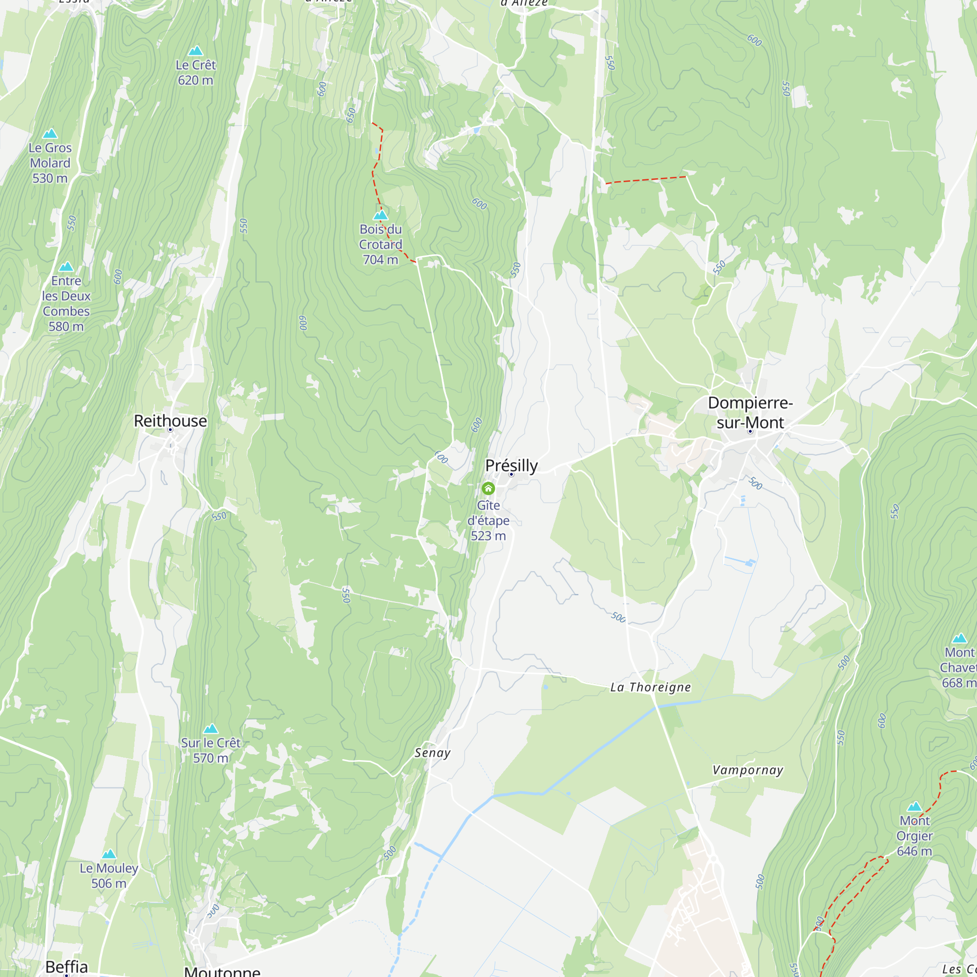 Gîte d'étape map