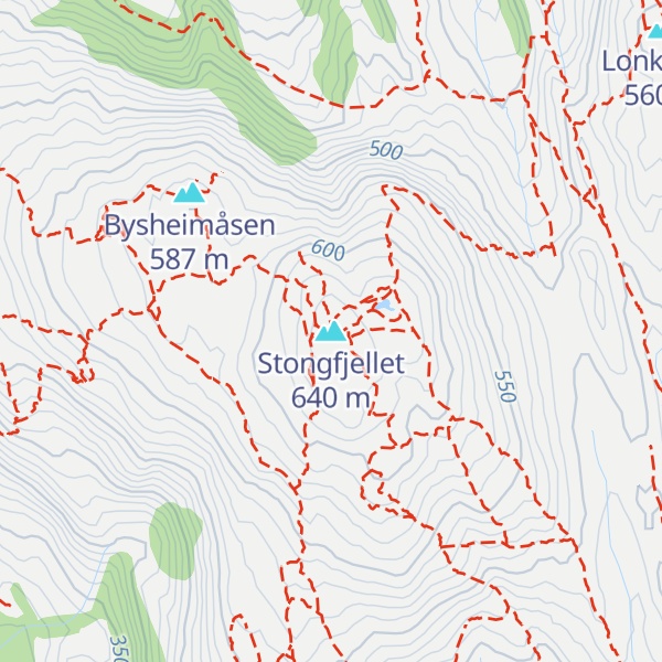 Map of Stongfjellet
