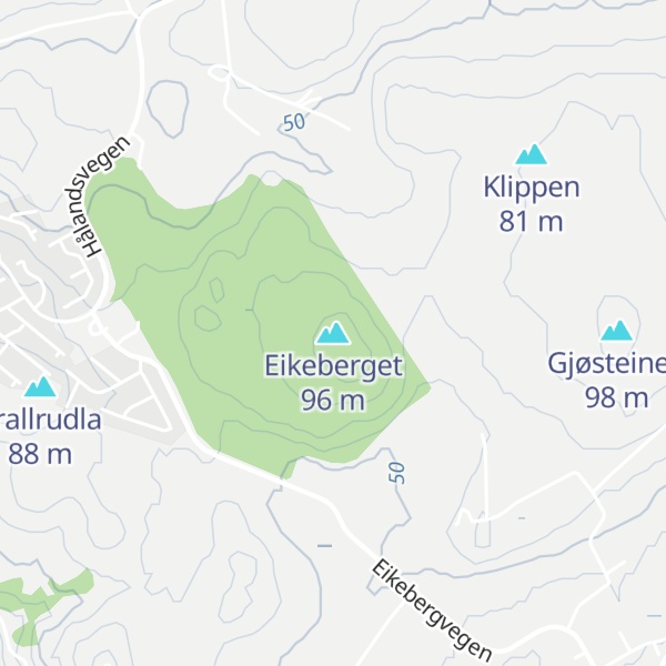 Map of Eikeberget