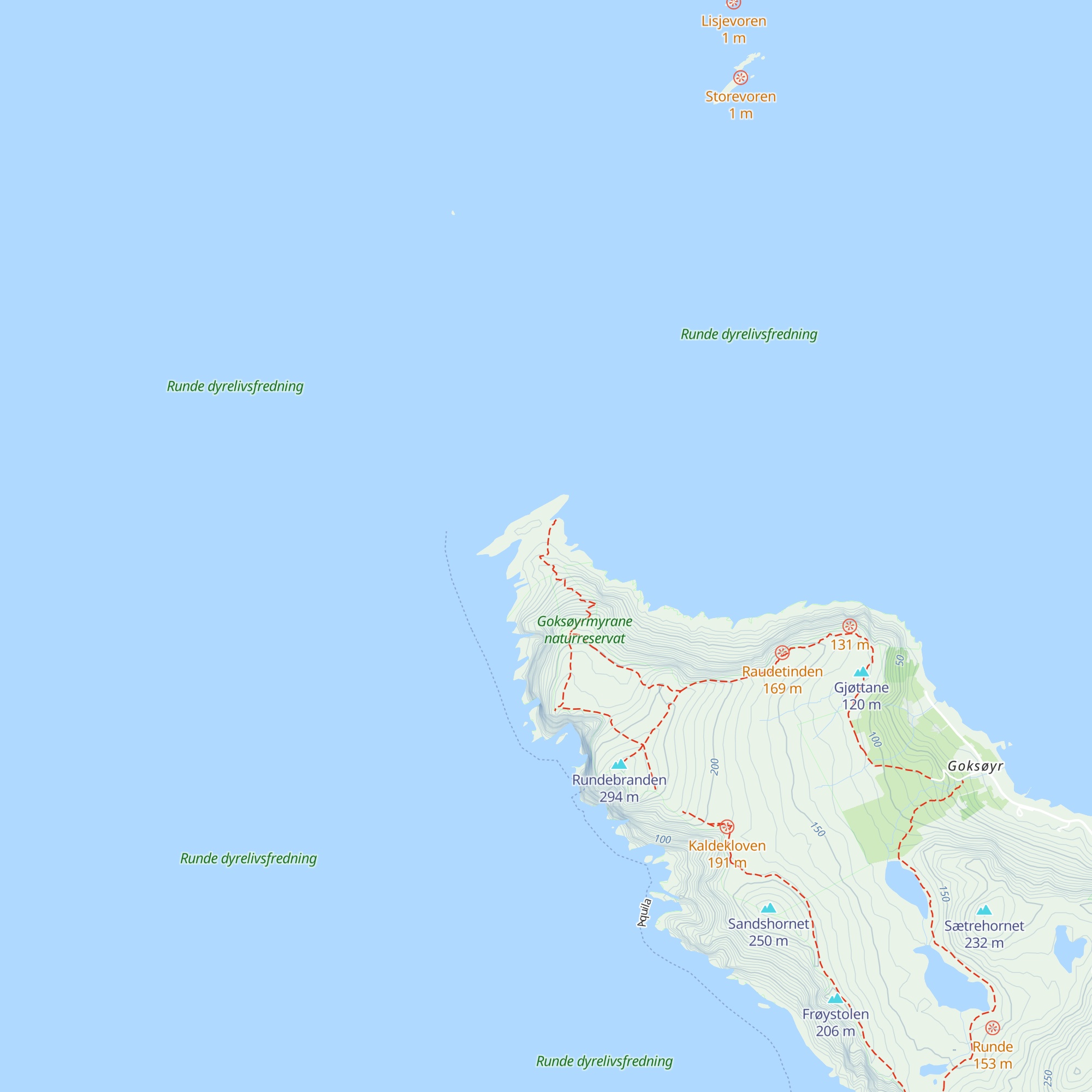 Runde fyr map
