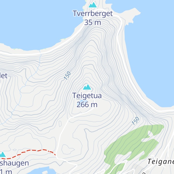 Map of Teigetua