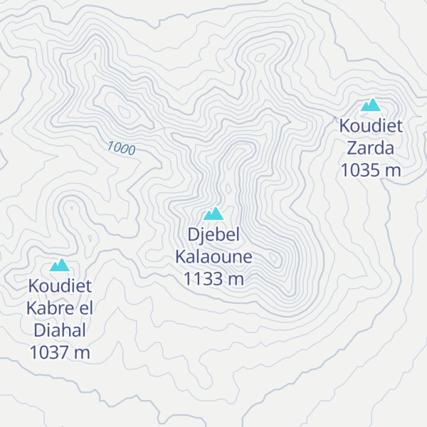 Map of Djebel Kalaoune