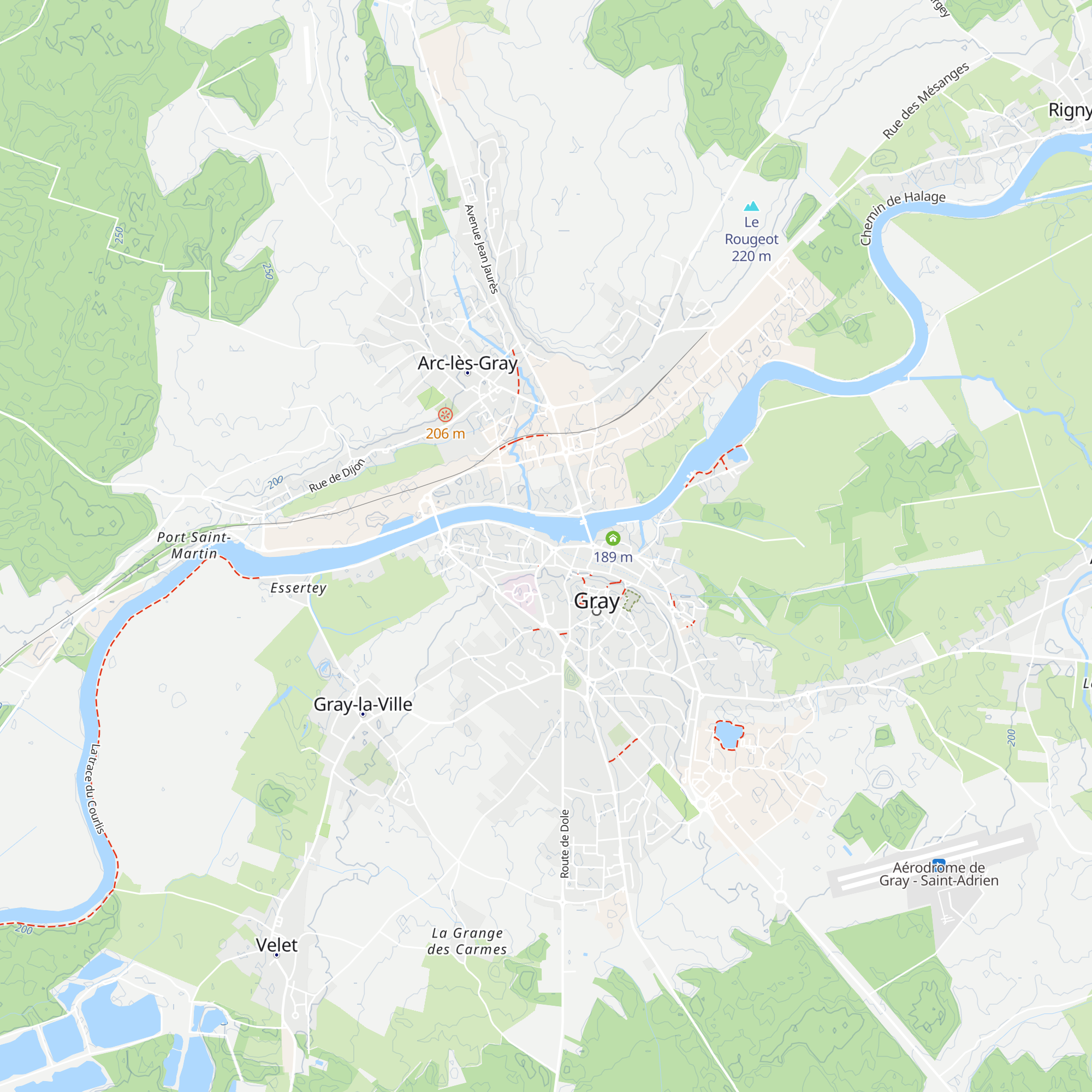 Office de tourisme Val de Gray map