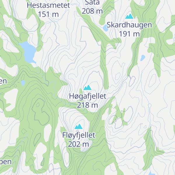Map of Høgafjellet