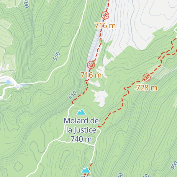 Map of Abri du Molard de la Justice
