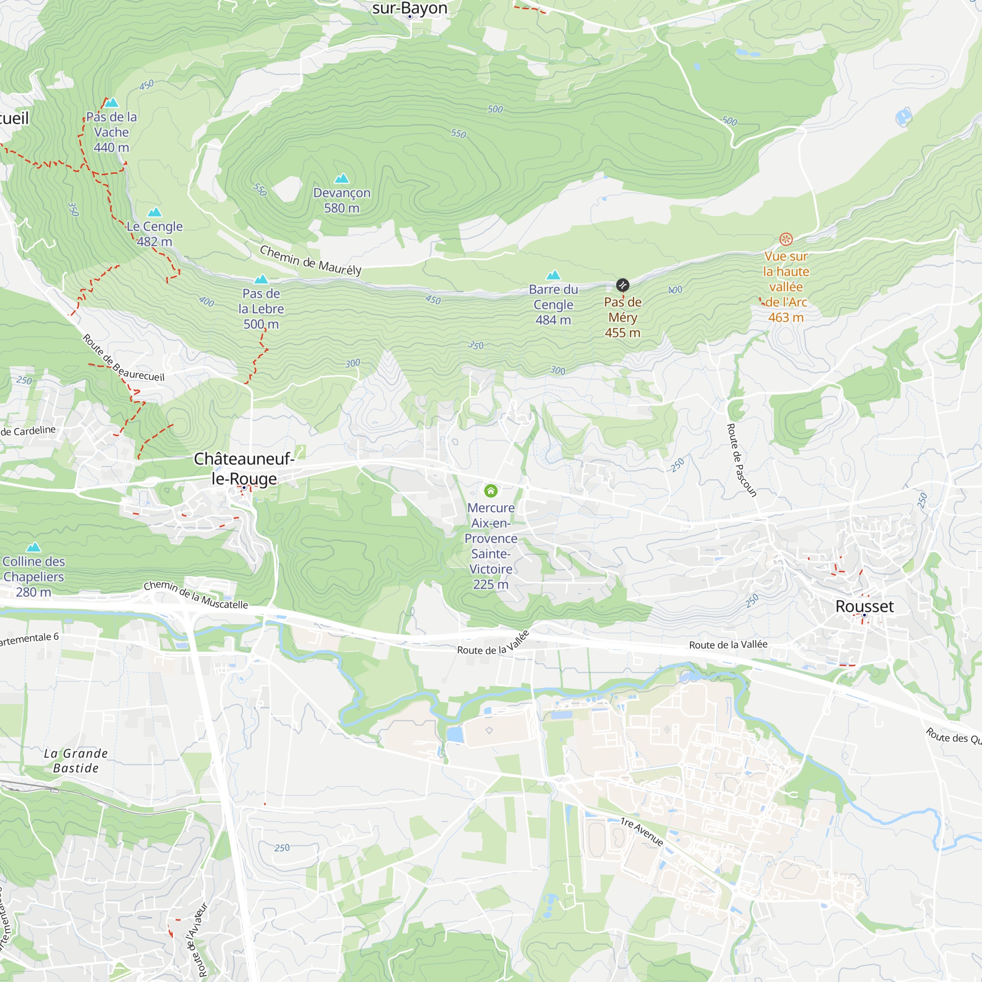 Mercure Aix-en-Provence Sainte-Victoire map