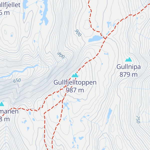 Map of Gullfjelltoppen