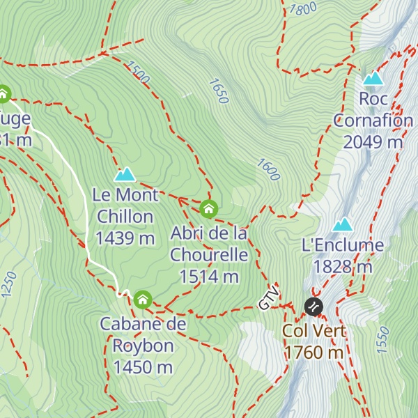 Map of Abri de la Chourelle