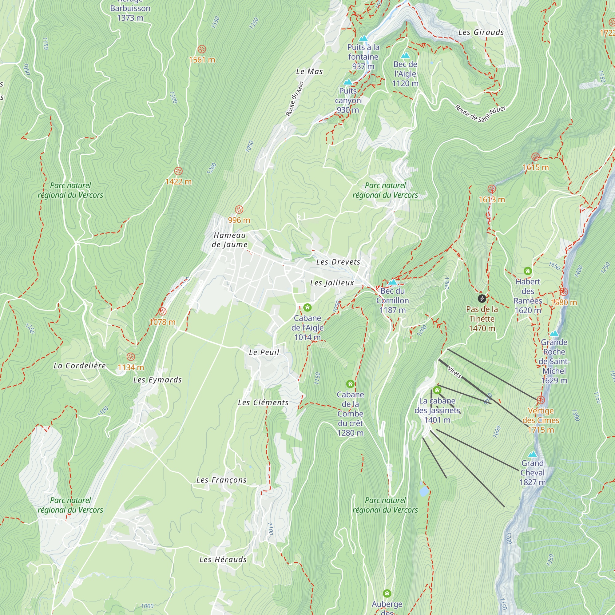 Cabane de l’Aigle map