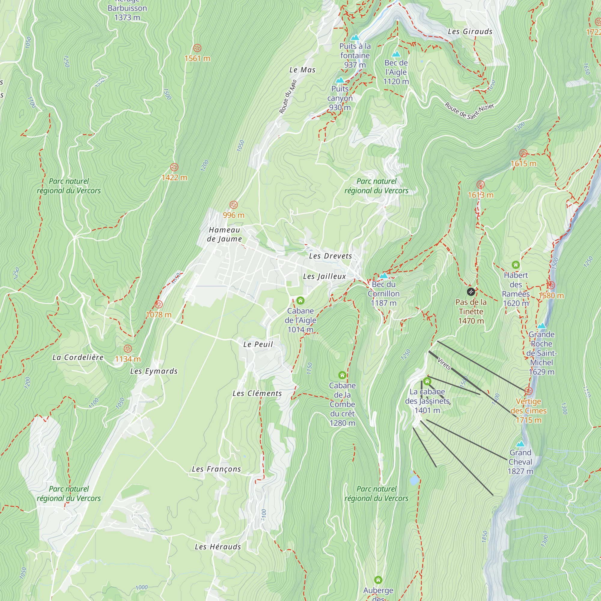 Cabane de l’Aigle map
