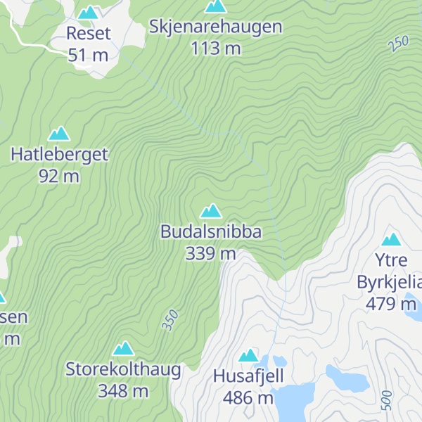Map of Budalsnibba