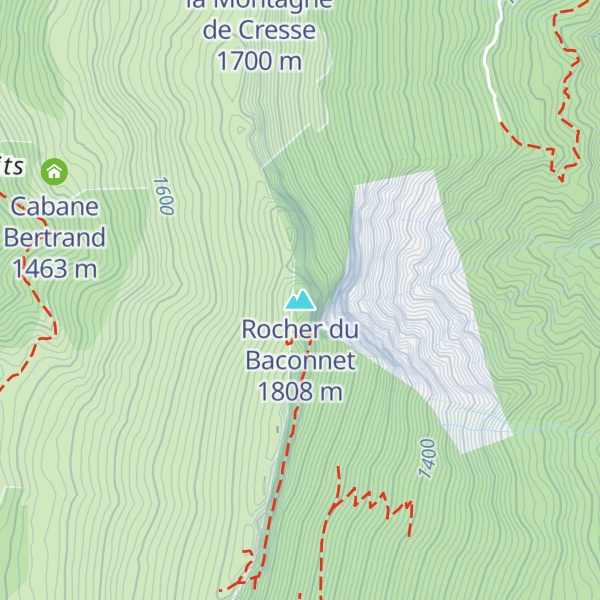 Map of Rocher du Baconnet