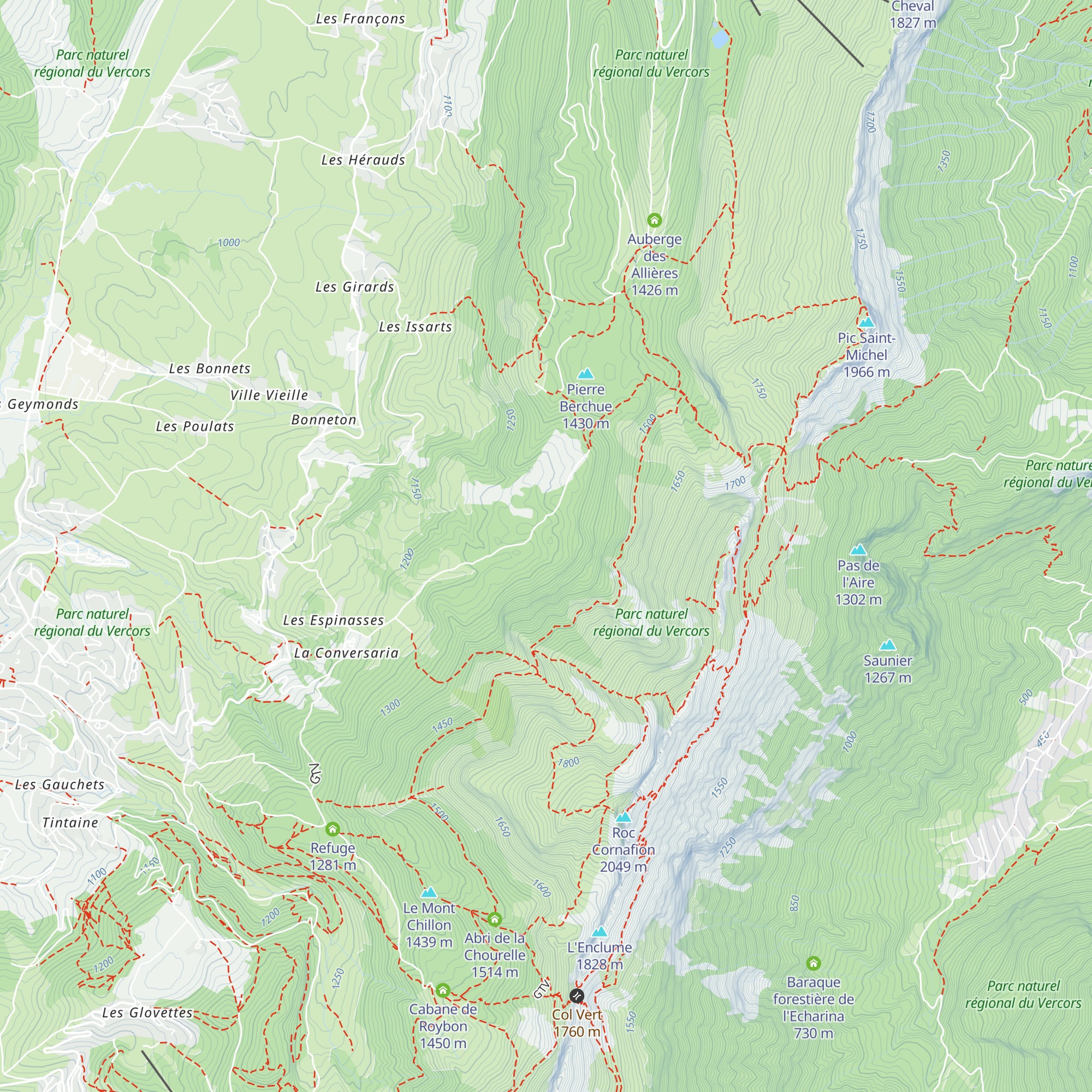 Cabane de Machiret map