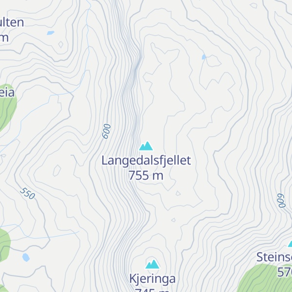 Map of Langedalsfjellet
