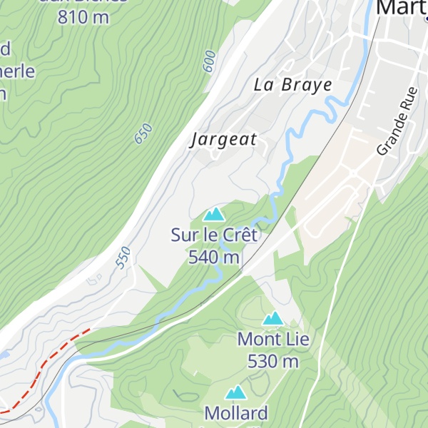 Map of Sur le Crêt
