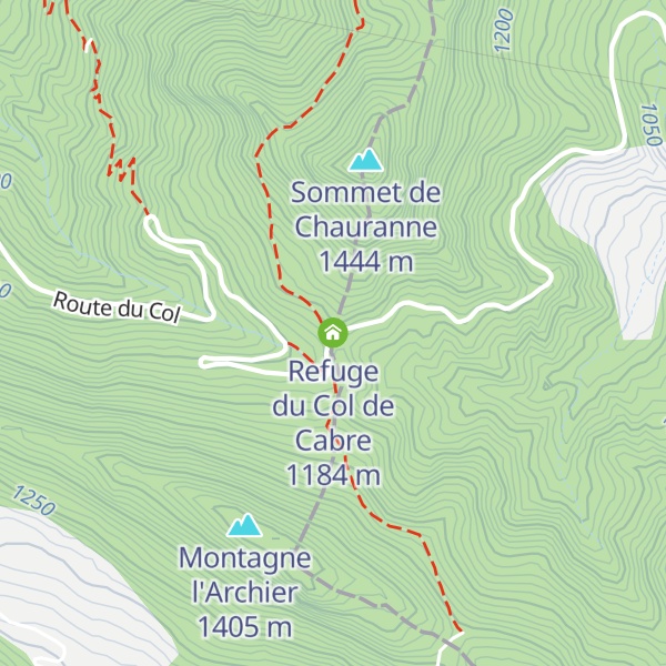 Map of Refuge du Col de Cabre