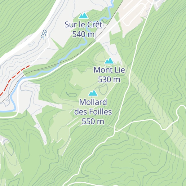 Map of Mollard des Foilles