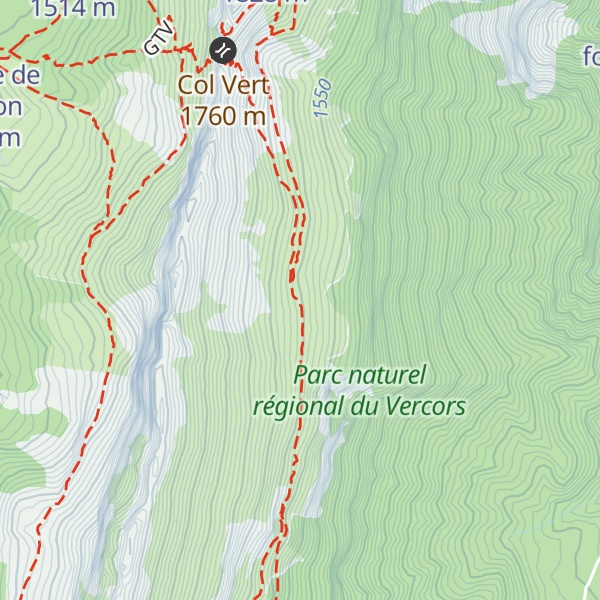 Map of Baraque du Col vert