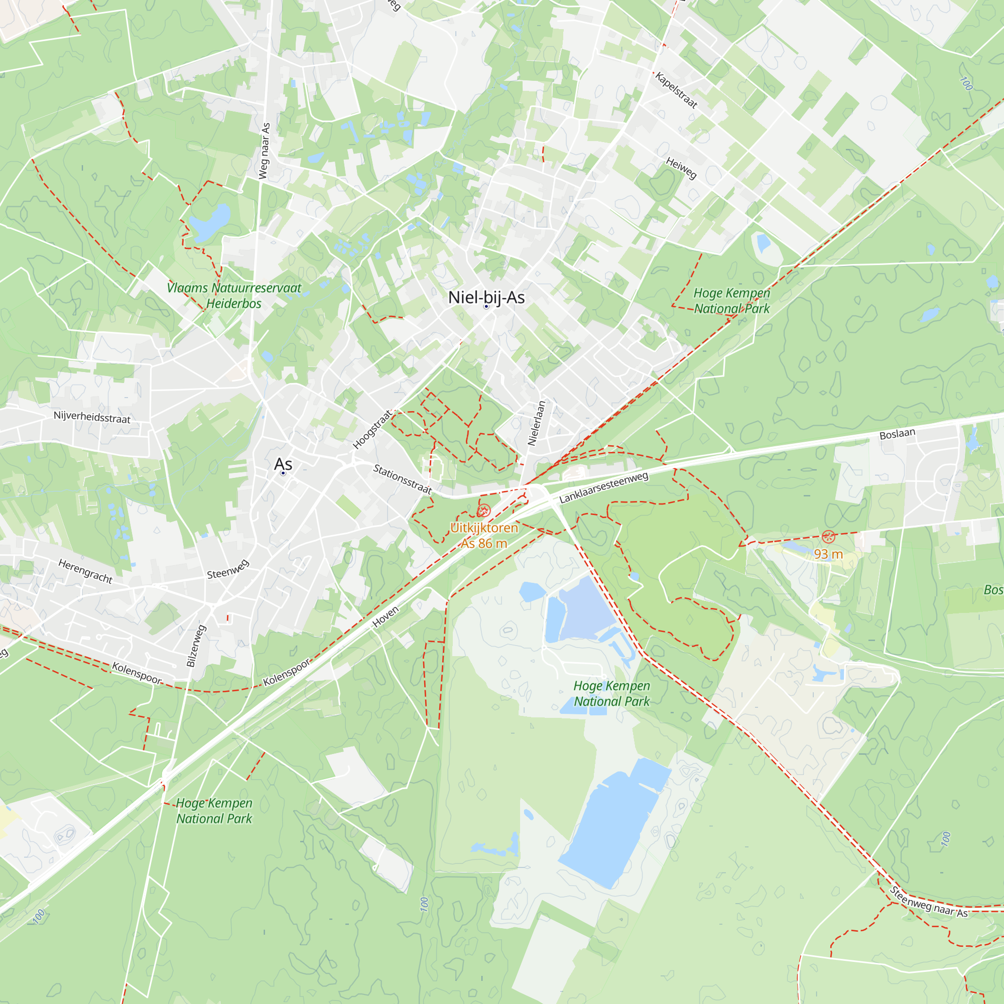 Bezoekersonthaal Station As map