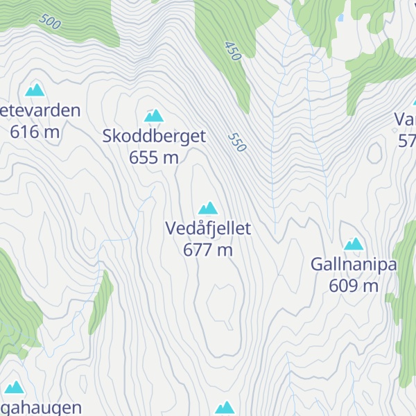 Map of Vedåfjellet