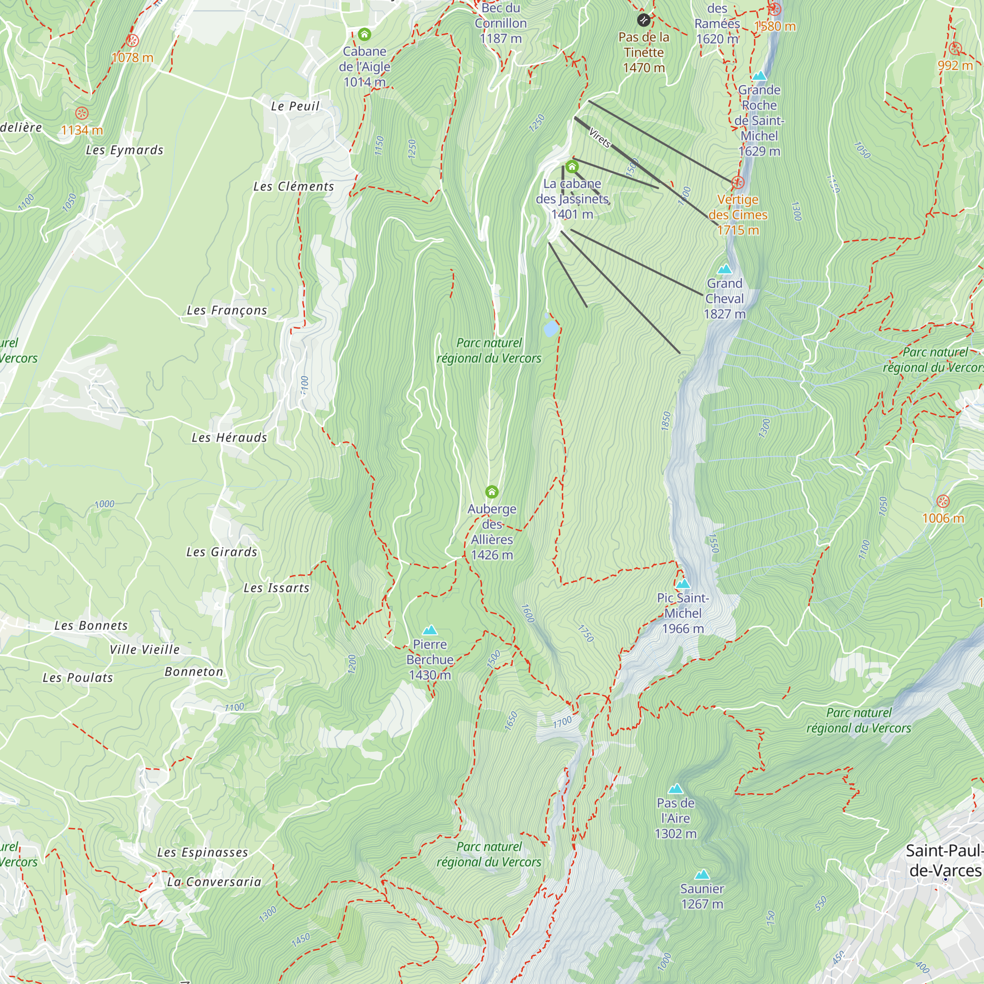 Auberge des Allières map
