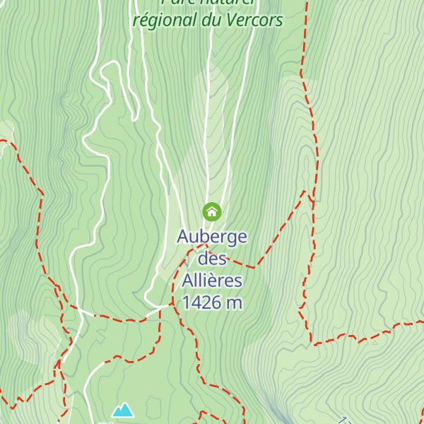 Map of Auberge des Allières