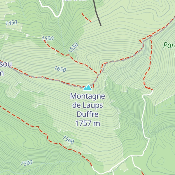 Map of Montagne de Laups Duffre