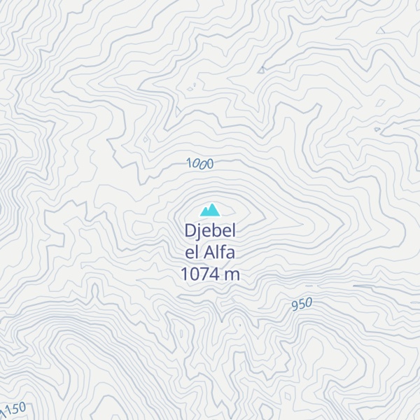 Map of Djebel el Alfa