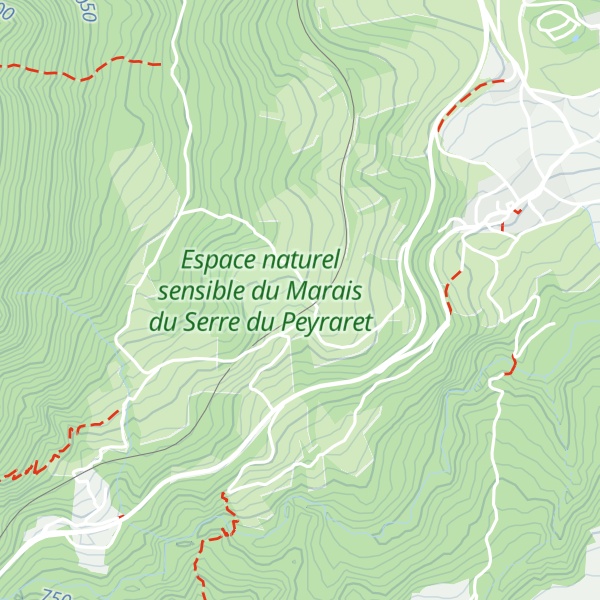 Map of Serre du Peyraret