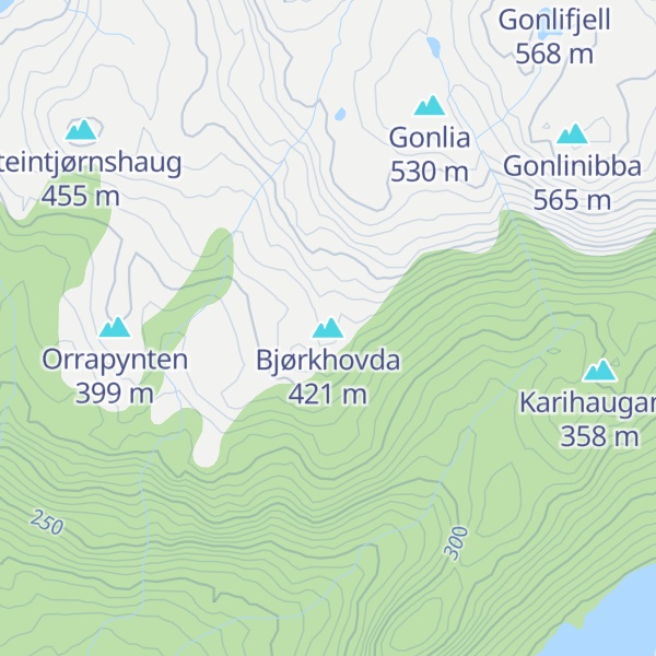 Map of Bjørkhovda