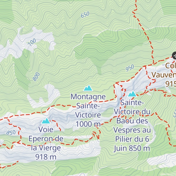 Map of Montagne Sainte-Victoire