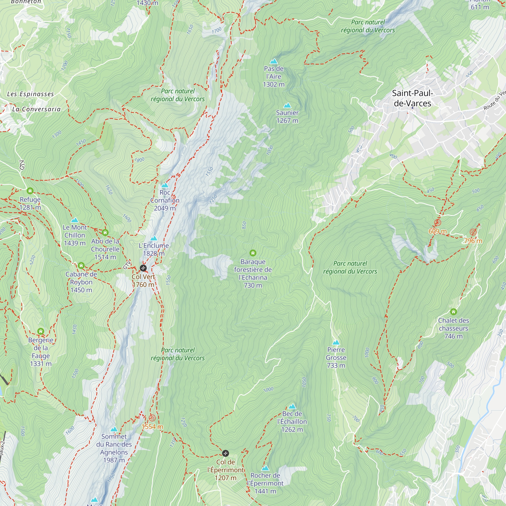 Baraque forestière de l'Echarina map