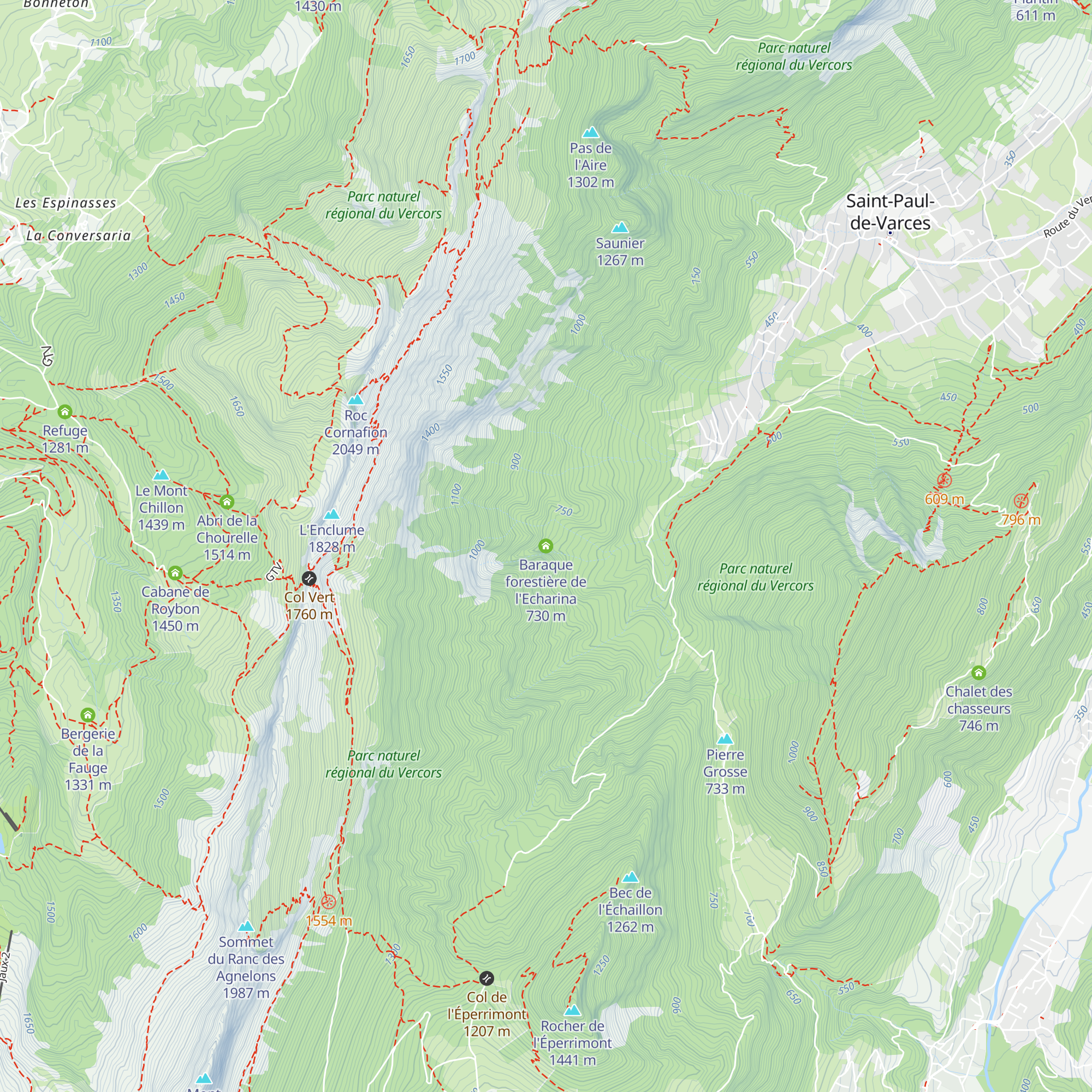 Baraque forestière de l'Echarina map