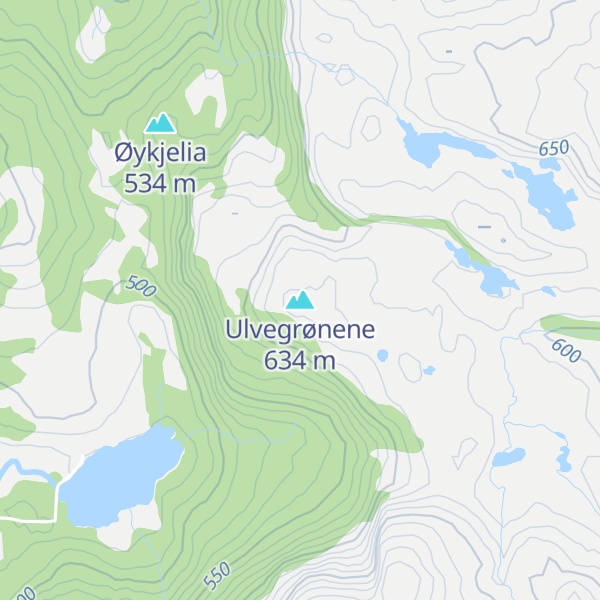 Map of Ulvegrønene
