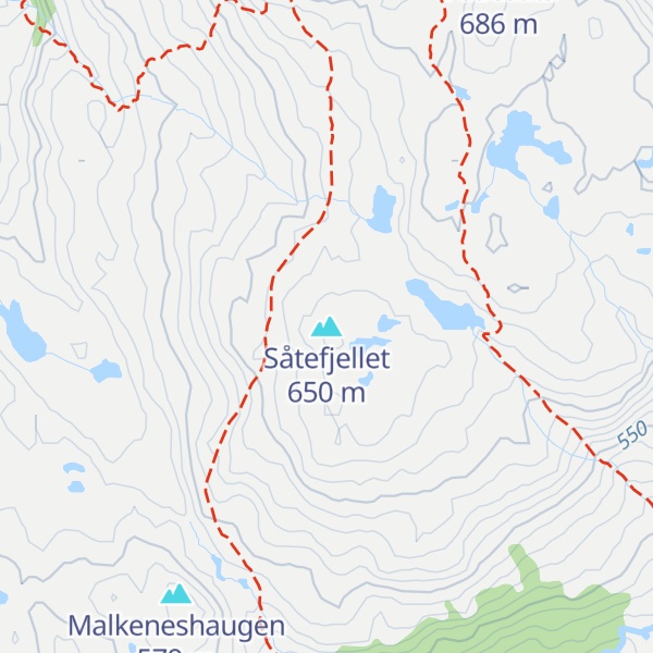 Map of Såtefjellet