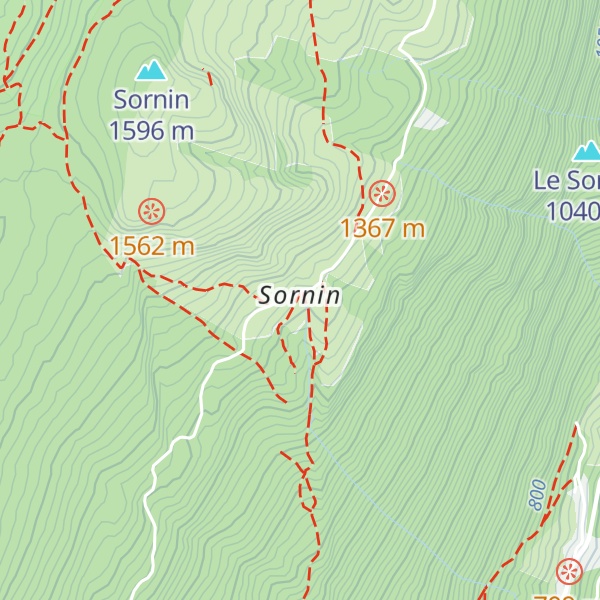 Map of Refuge de Sornin