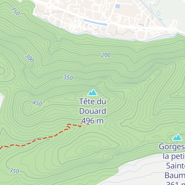 Map of Tête du Douard