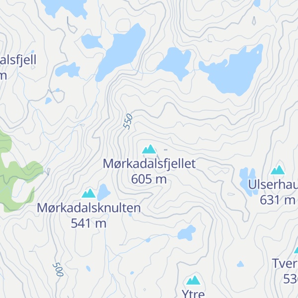 Map of Mørkadalsfjellet