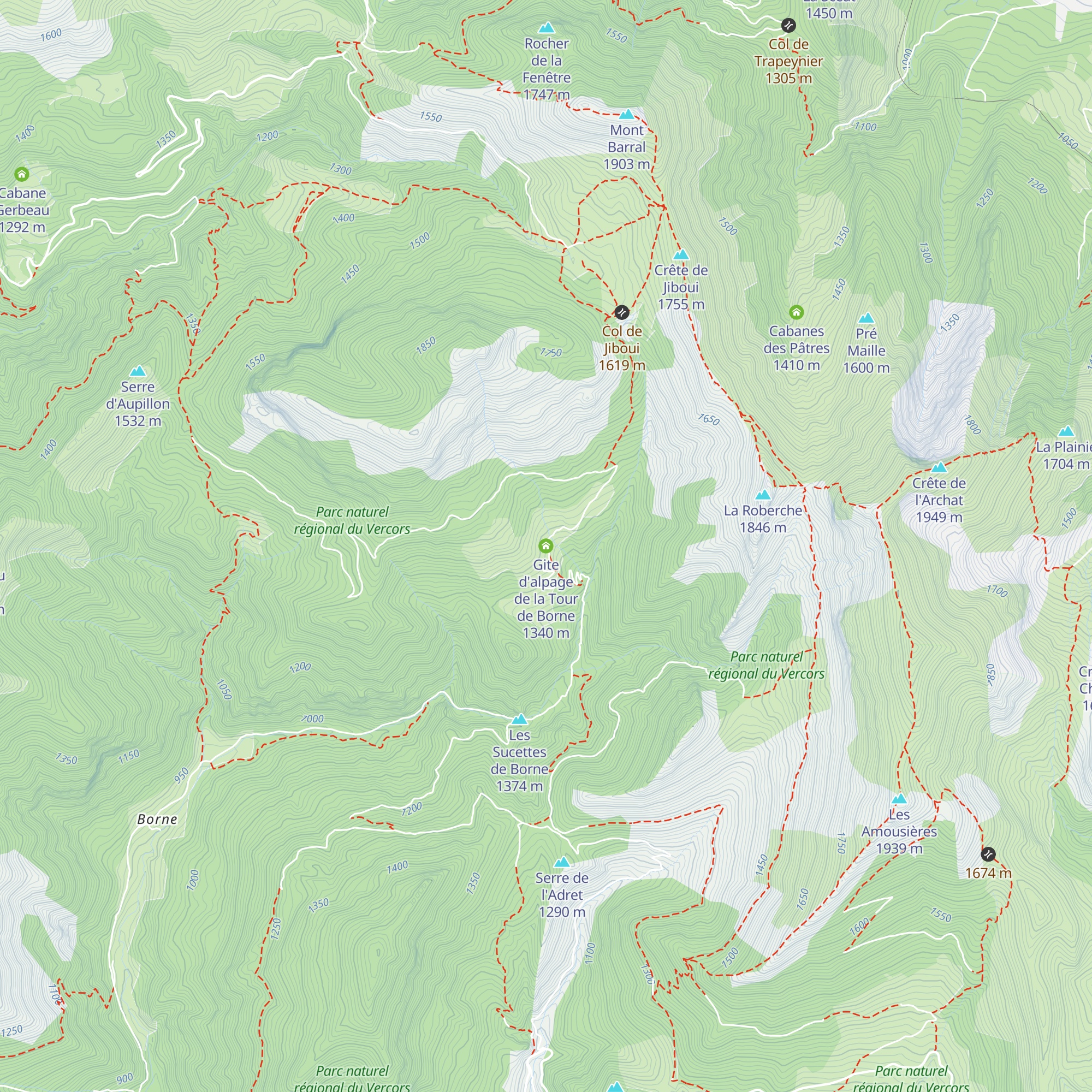 Gite d'alpage de la Tour de Borne map